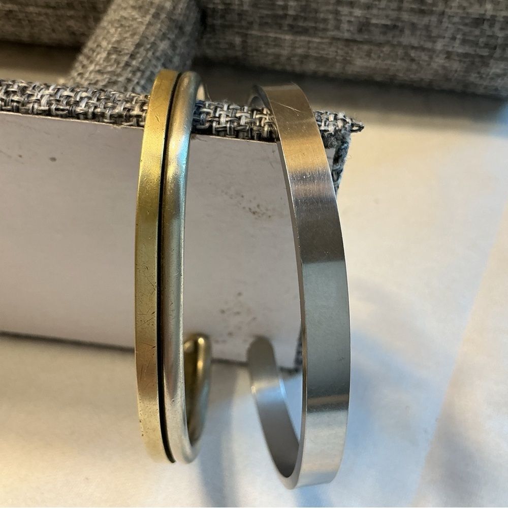 Gold and Silver Tone Bangle Set of  2